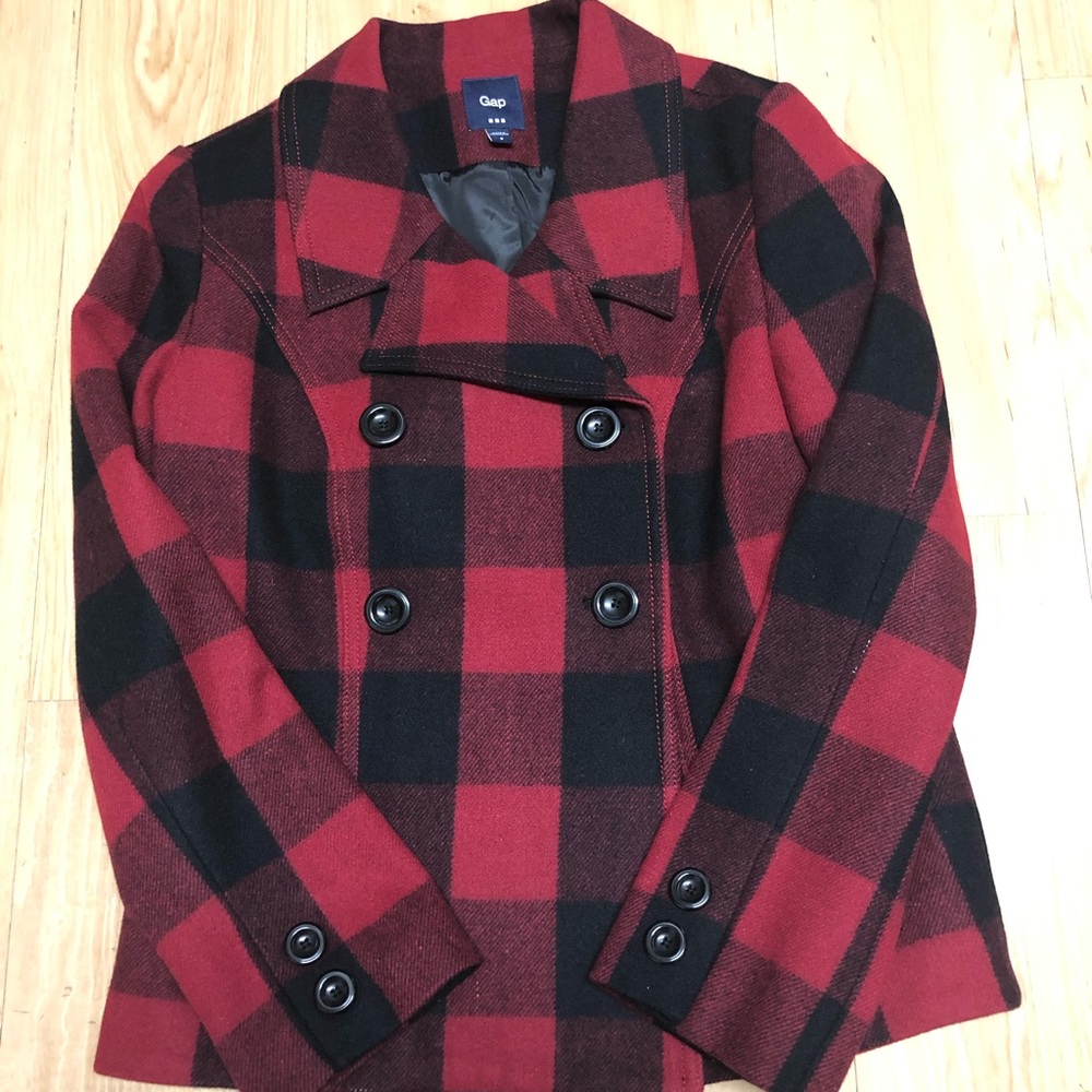 GAP buffalo plaid coat